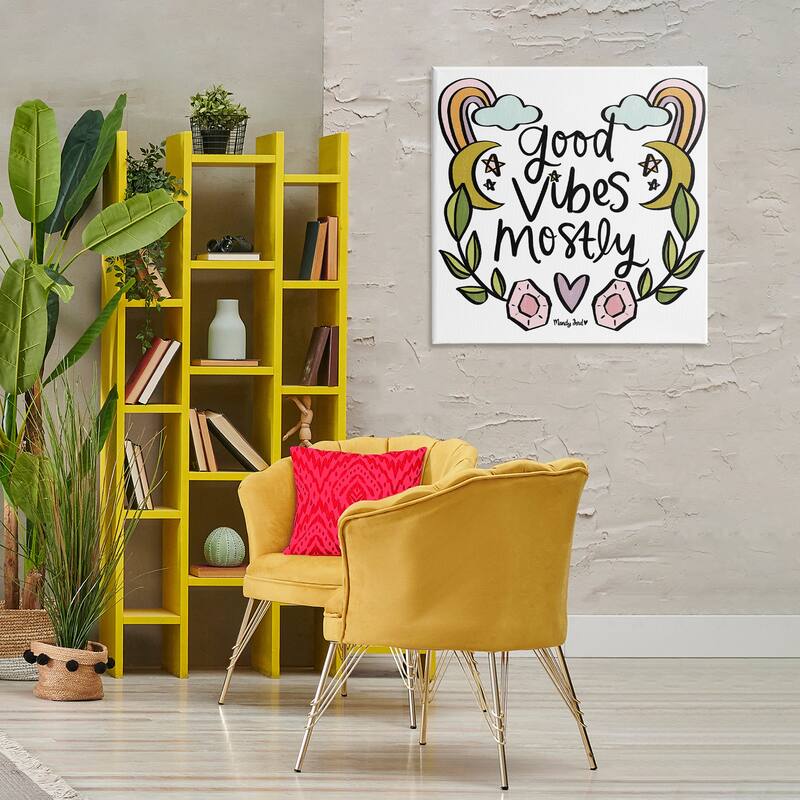 Stupell Good Vibes Mostly Canvas Wall Art Design By Mandy Ford Art + Illustration