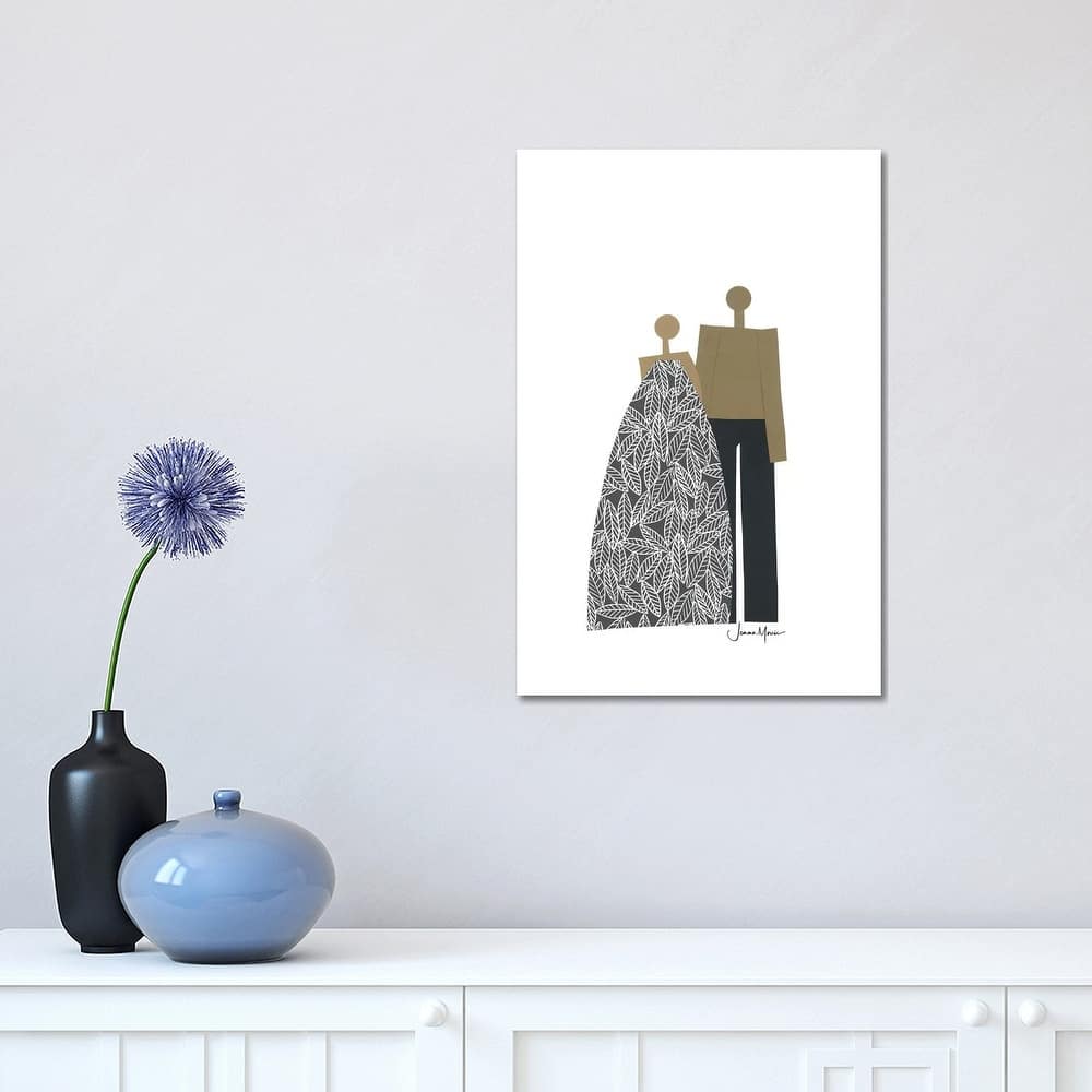 iCanvas "African American Couple In Black & White" by LouLouArtStudio Canvas Print