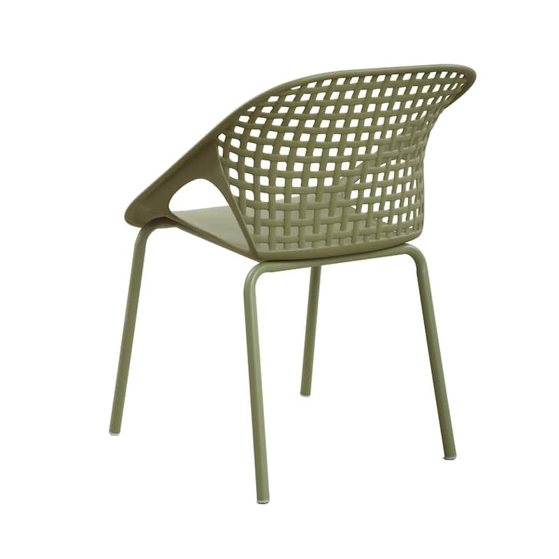 Christopher Knight Home - Arno Modern 3-Piece Outdoor & Indoor Patio Bistro Set with Dining Chairs & Compact Round Bistro Table