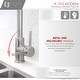 preview thumbnail 33 of 49, STYLISH Kitchen Sink Faucet Single Handle Pull Down Dual Mode in Stainless Steel - Faucet Height: 14 1/8" | Spout Height: 6 3/4"
