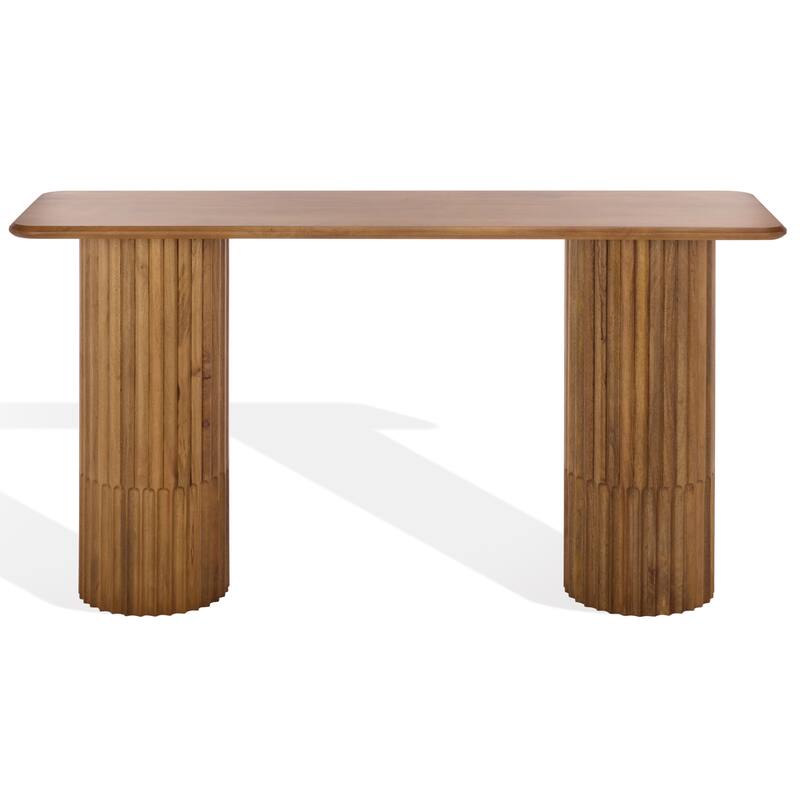 SAFAVIEH Couture Treyshawn Console Table - 55"W x 16"D x 30"H - Walnut