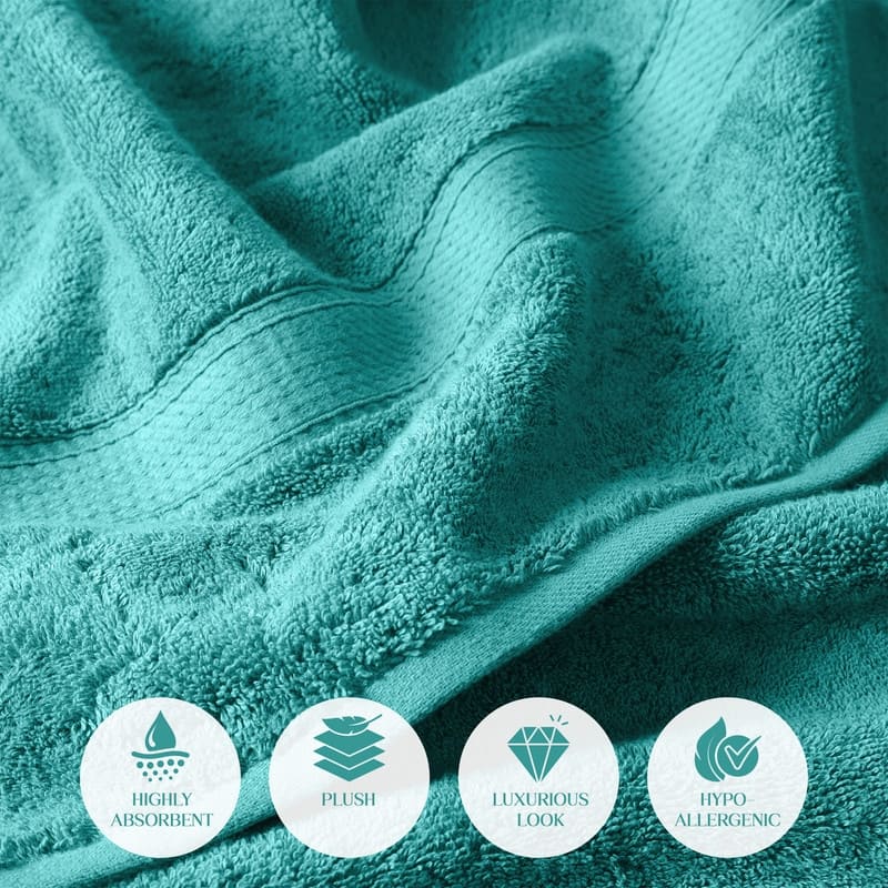 Superior Luxury Egyptian Cotton Bath Towel Set of 2 Ultra Plush, Heavyweight, Absorbent Spa & Hotel Quality Bath Towels Set