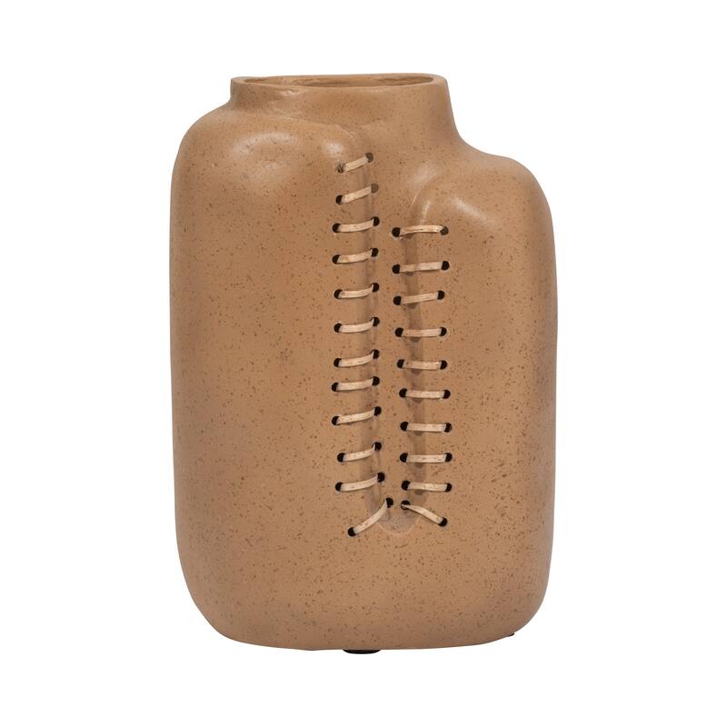 Sagebrook Home Neutral Textured Ceramic Artisan Vase - Red - 8" x 5" x 12"