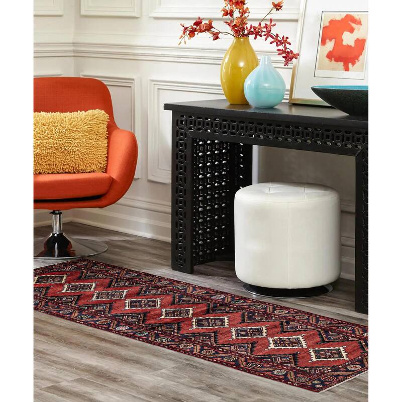 ECARPETGALLERY Hand-knotted Konya Anatolian Red Wool Rug - 3'2 x 9'7