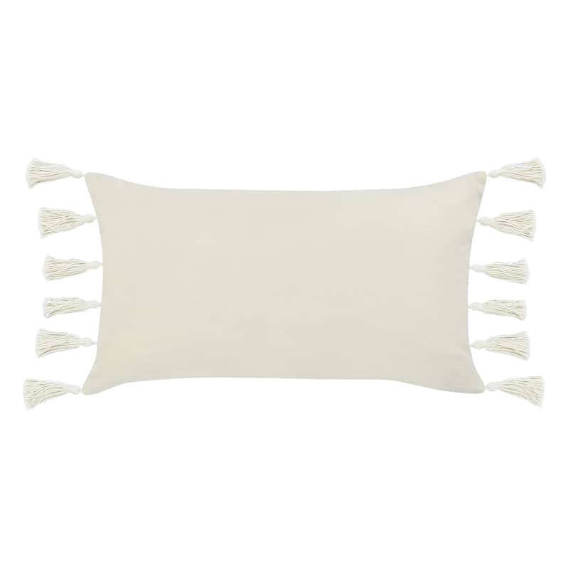 Villa by Classic Home Apana Embroidered Throw Pillow