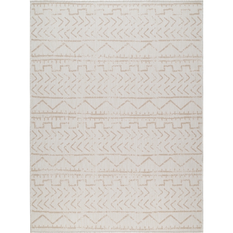 Beverly Rug Beige Trellis Indoor Outdoor Area Rug