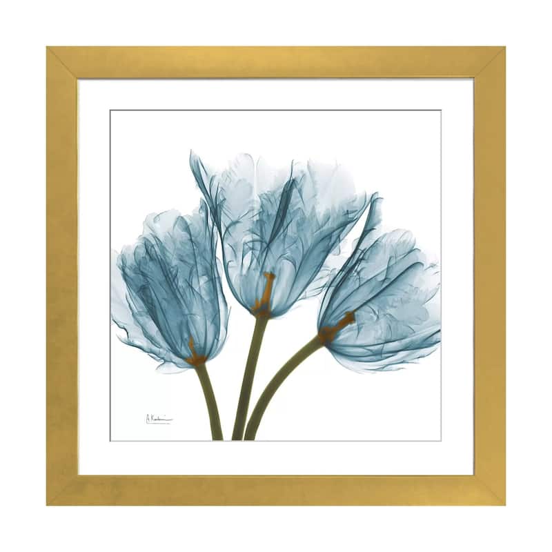 iCanvas "Blue Tulips" by Albert Koetsier - Gold - 16x16x1