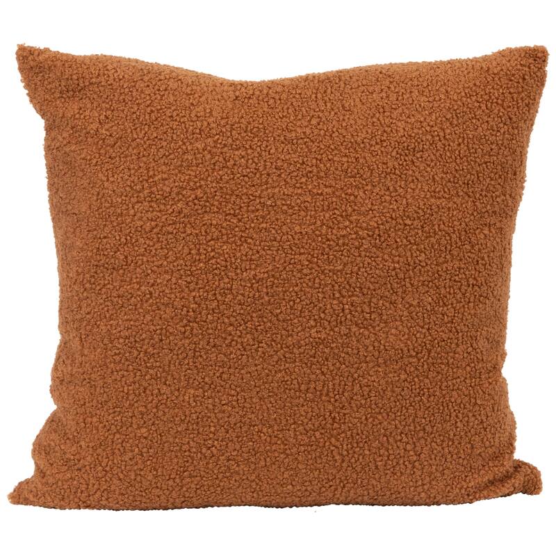 15" Brown Southwestern Pattern Worsted Square Throw Pillow