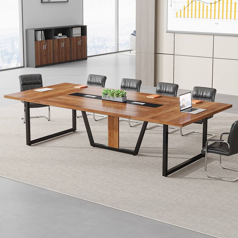 8FT Conference Table, 94.49 L Large Meeting Table for 10 People