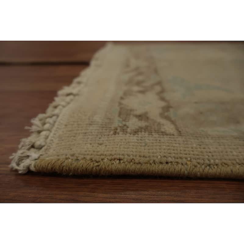 Hand Knotted Oriental 100% Wool Carpet Traditional All-Over Beige & Ivories Ziegler Area Rug - 3' 10'' X 2' 0''