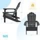 preview thumbnail 49 of 60, BONOSUKI Patio Adirondack Chairs Weather-resistant(Set of 2)