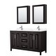 preview thumbnail 71 of 71, Daria 60 Inch Double Vanity, Cultured Marble Top, Medicine Cabinets
