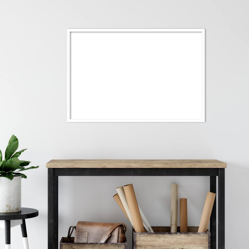 Amanti Art Svelte Clay Grey Framed Dry Erase Magnetic Board