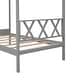 preview thumbnail 48 of 58, Twin/Full Size House Bed, Wooden Playhouse Bed Frame with Semi-enclosed Roof, Headboard, Footboard Storage for Kids, Teens