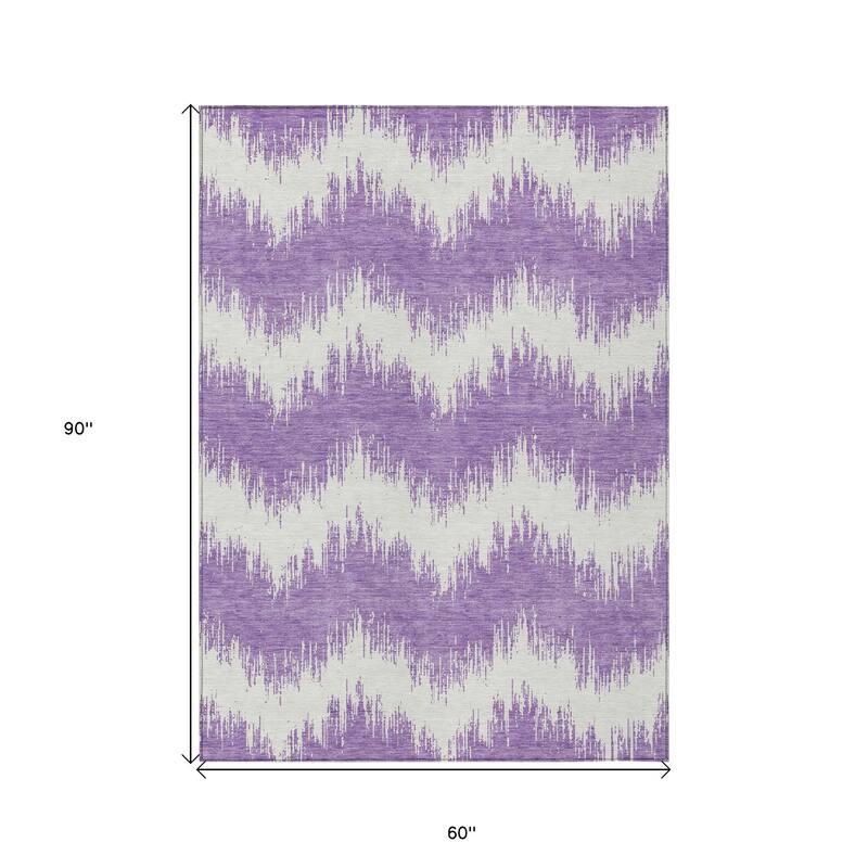 HomeRoots Chevron Transitional Rectangle Outdoor Rug
