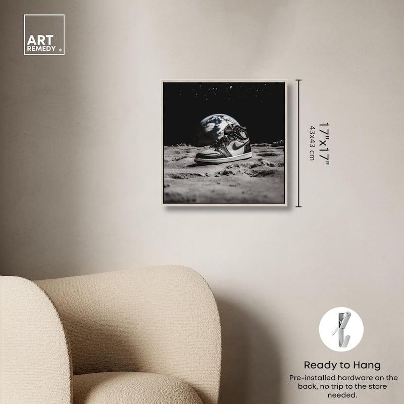 Moon Kicks Canvas by Art Remedy