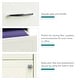 preview thumbnail 9 of 12, Space Solutions Pearl White 4 Drawer Metal Vertical File Cabinet