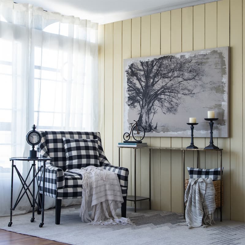 Modern Traditional Style Large Arboreal Shelter Canvas Art Print