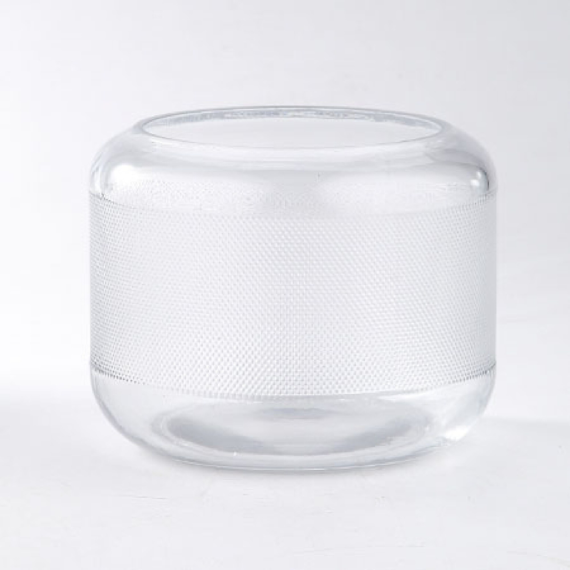 Shop Clear Round Handblown Glass Vase 6 N A Free Shipping On