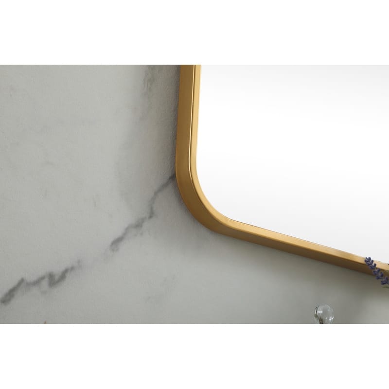 Indigo Home Soft corner metal square mirror 42x42 inch
