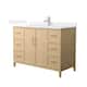 Option White Oak, Nickel Trim, White Quartz Top
