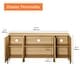 preview thumbnail 3 of 5, WAMPAT Wooden Reeded Baby Dresser For Bedroom, 61" 4-Door Cabinet For Kids, Mid Century Modern Closet Storage Organizer