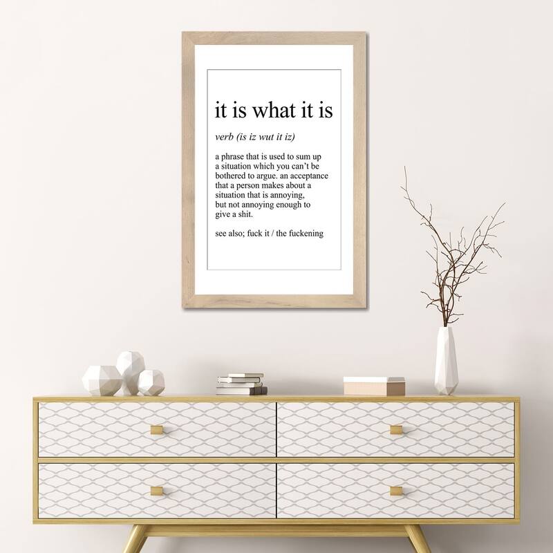 iCanvas "It Is What It Is" by Pixy Paper