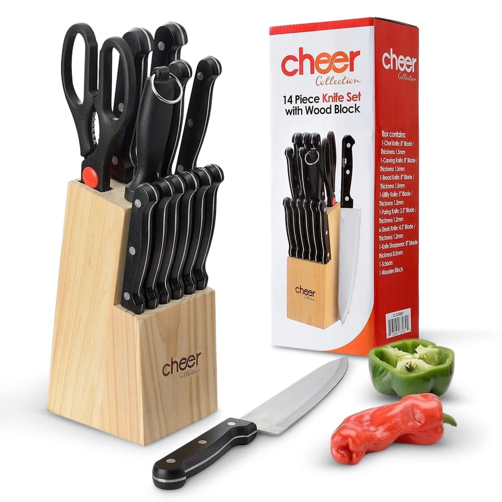 Cheer Collection 13-Piece Stainless Steel Knife Set