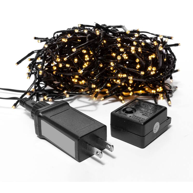 1500 Multi Cluster LED Wide Angle String Lights 37ft Green Wire