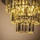 preview thumbnail 14 of 12, 3-Light 13" Cone Shape 3-Tier Crystal Flush Mount