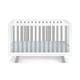preview thumbnail 1 of 6, HomeRoots Gray and White Solid and Manufactured Wood Standard Three In One Convertible Crib - 54
