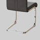 preview thumbnail 30 of 40, Modern Dining Chairs, PU Faux Leather High Back Upholstered Side Chair with C-shaped Tube Plating Metal Legs(Set of 4)