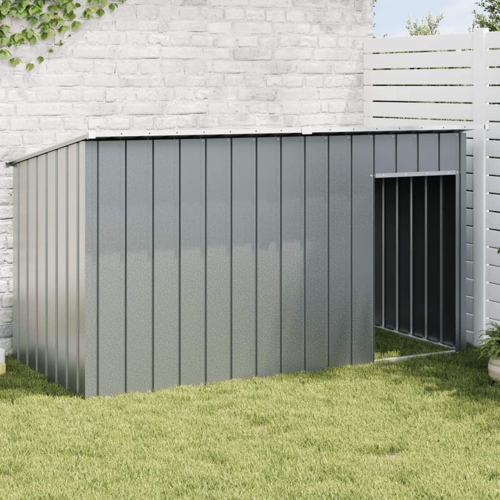 vidaXL Dog House Anthracite Galvanized Steel