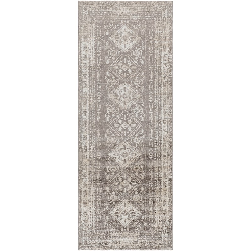 Livabliss Ambridge Machine Washable Traditional Diamond Area Rug