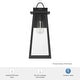 preview thumbnail 5 of 6, Hunter Ivory Dusk Outdoor Black Wall Light - Modern/Contemporary, Cottage - Front Porch, Patio, Garage