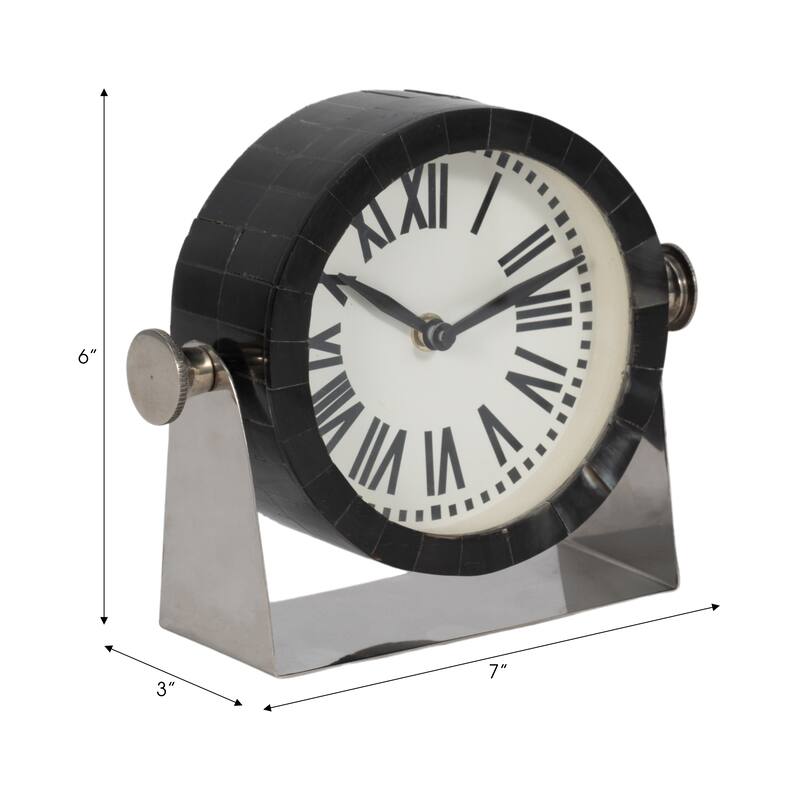 Sagebrook Home's Elegant Designer Steel & Glass Clock