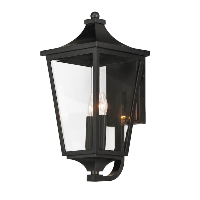 Maxim 40235CL Sutton Place Vivex 2 Light 22" Tall Outdoor Wall Sconce - Black