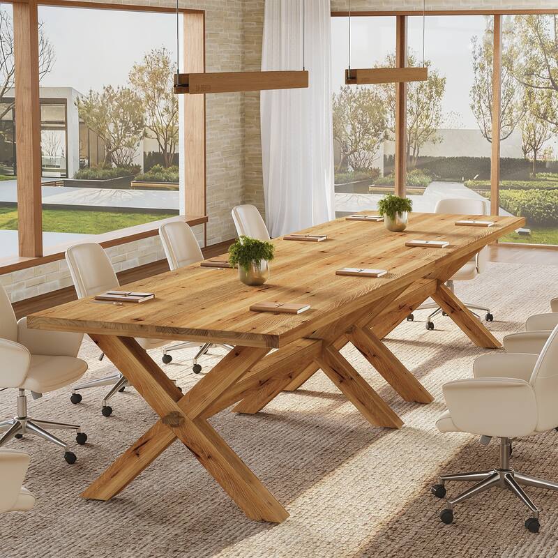 5.24 ft Wood Conference Table with Large Tabletop