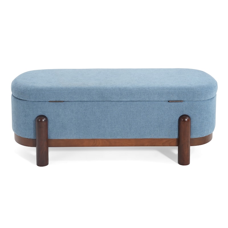 Christopher Knight Home - Wyeth Fabric and Rubberwood Storage Bench