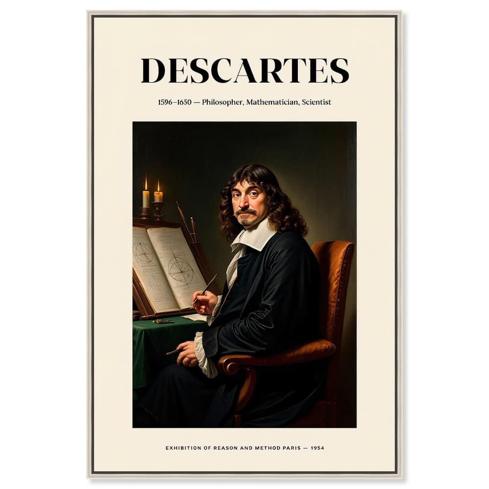 Cartesian Thinker Canvas by Art Remedy