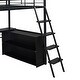 preview thumbnail 9 of 13, Full Metal Loft Bed with LED Desk & Storage