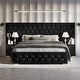 preview thumbnail 8 of 23, CraftPorch 3 Piece Bedroom Nightstands Set Luxurious Velvet Tufted Platform Bed