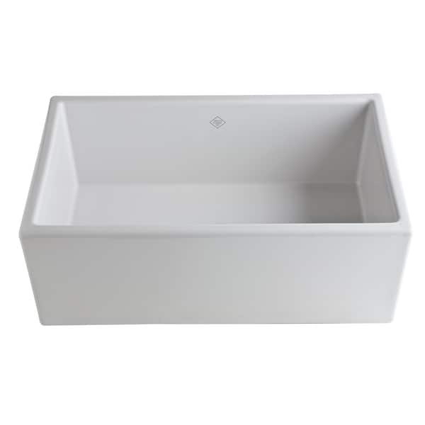 Shaws Classic Shaker Apron Front Fireclay Kitchen Sink In White 30 X 18 ...