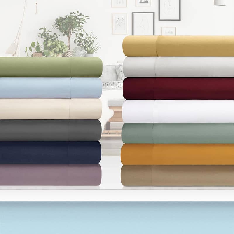 HomeRoots Charcoal King Cotton Blend 1200 Thread Count Washable Duvet Cover Set