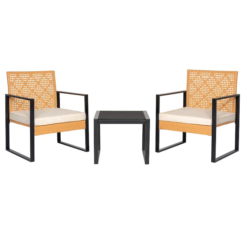 Outdoor Wicker Furniture Sets - 23.42"H x 29.53"W x 23.82"D