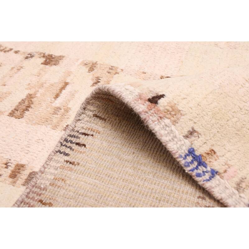 ECARPETGALLERY Hand-knotted Pak Finest Marrakesh Cream Wool Rug - 8'11 x 11'11