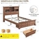 preview thumbnail 47 of 66, Farmhouse Bed Frame with 54" Tall Storage Bookcase Headboard