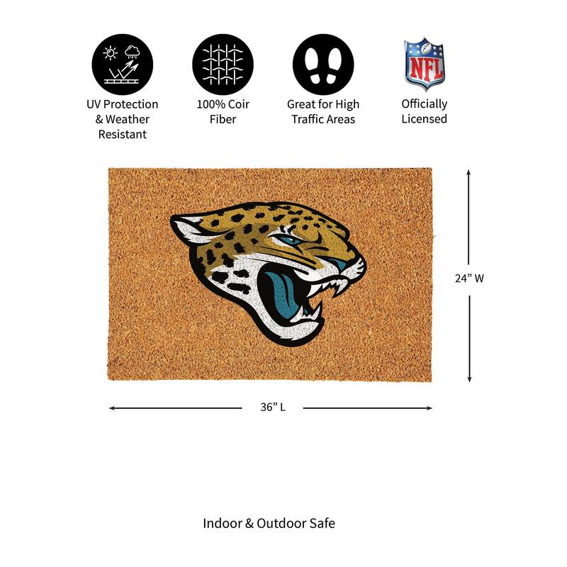 Jacksonville Jaguars Full Color Indoor/Outdoor Coir Mat