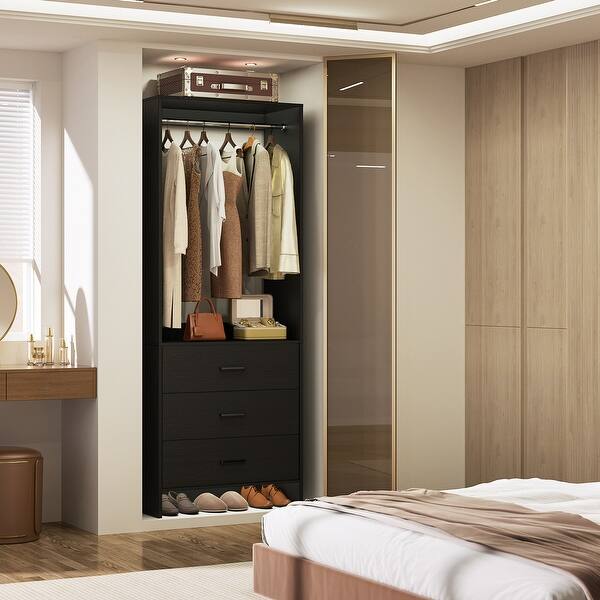 Cimly Freestanding Closet Sytem, Closet Organizer Wardrobe for Walk-in and Reach-in Closet