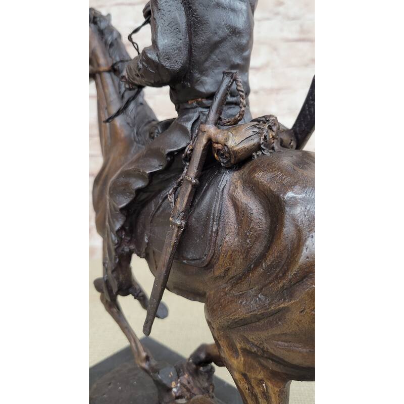 Trooper Of The Plains By Frederic Remington Bronze Statue Sculpture Western 17 Inches X 19 Inches